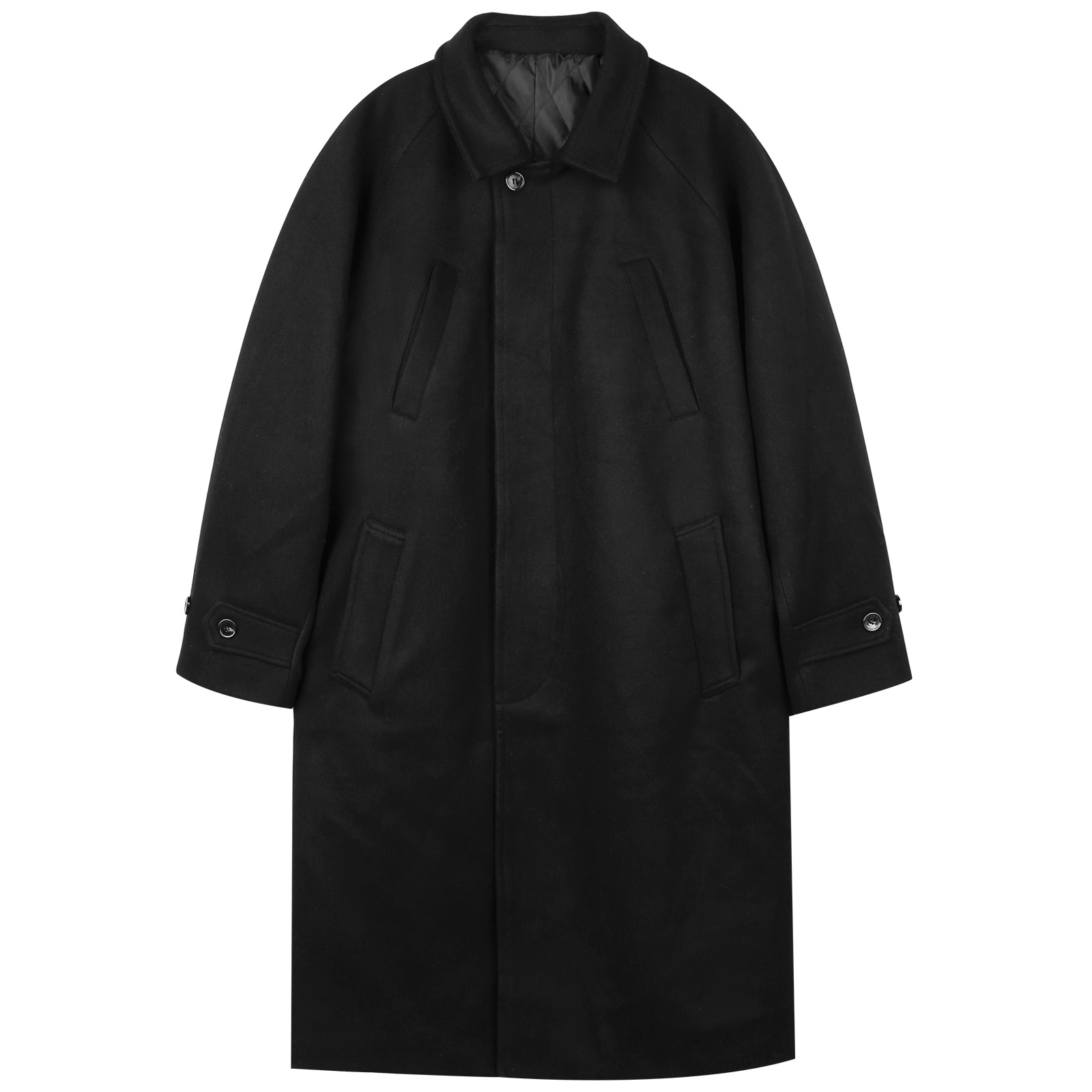 V182 rich overfit long coat (black)